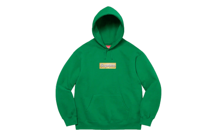 Supreme Bling Box Logo Hooded Sweatshirt - Green Supreme Bling Box Logo Hooded Sweatshirt - Green