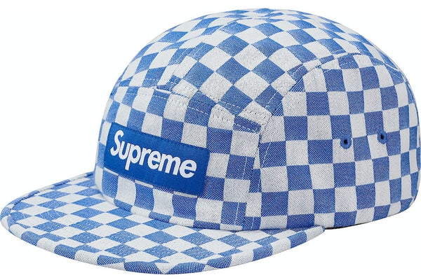 Supreme Blue/White Plaid Camp Cap – YankeeKicks Online