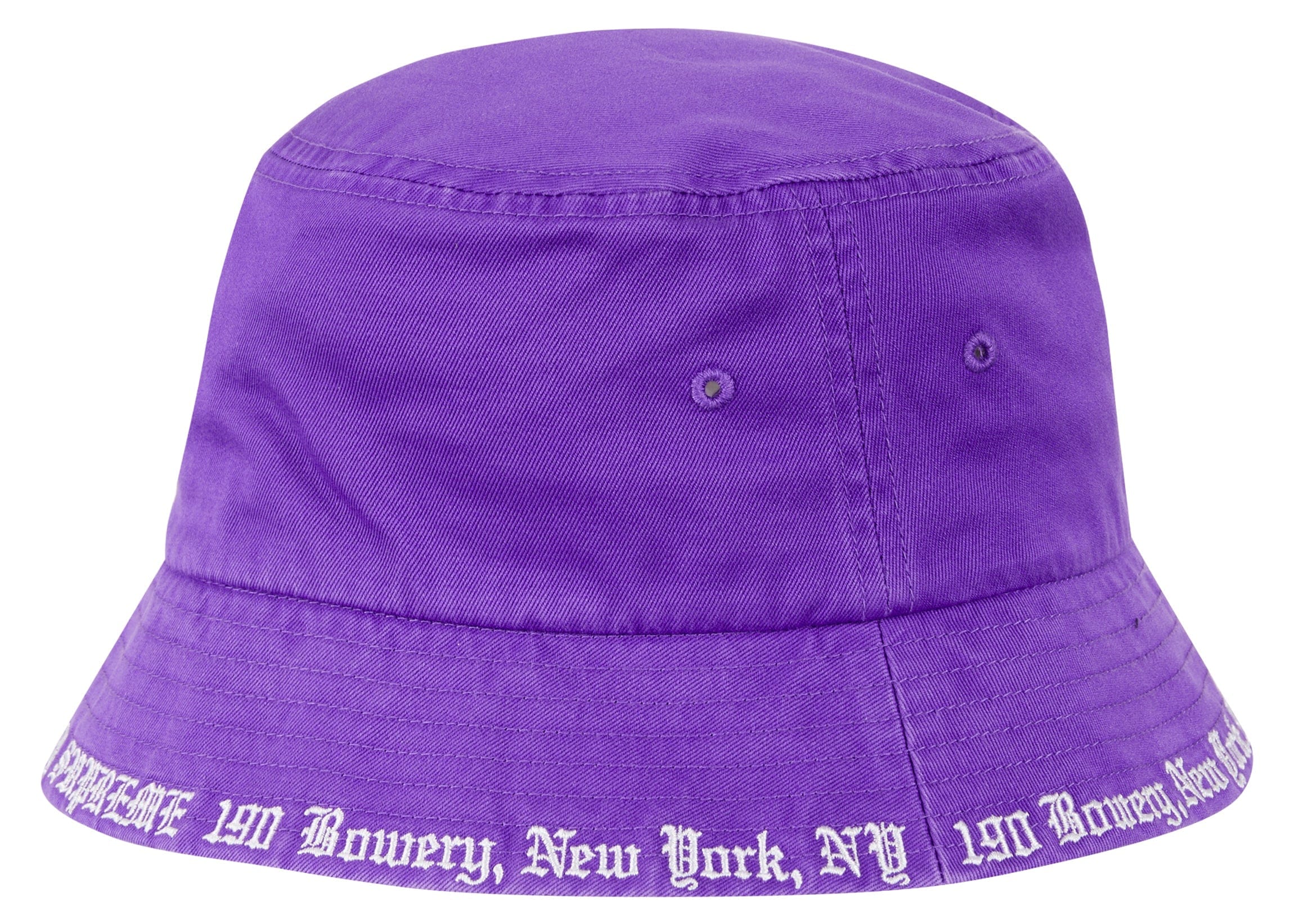 Supreme Embroidered Brim Crusher Purple