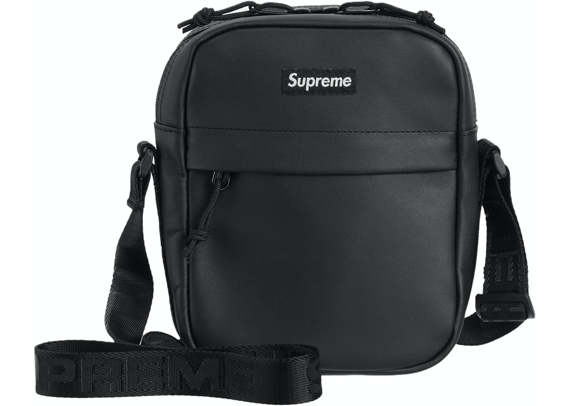 Supreme Leather Shoulder Bag Black – YankeeKicks Online