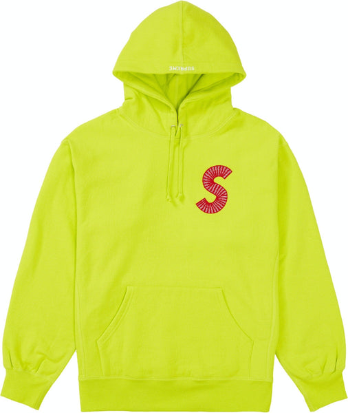 Supreme S Logo Hooded Sweatshirt FW20 Acid Green YankeeKicks