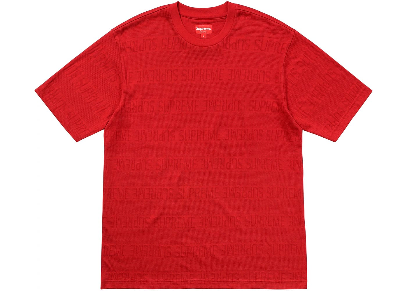 Supreme Mesh Stripe Top Red