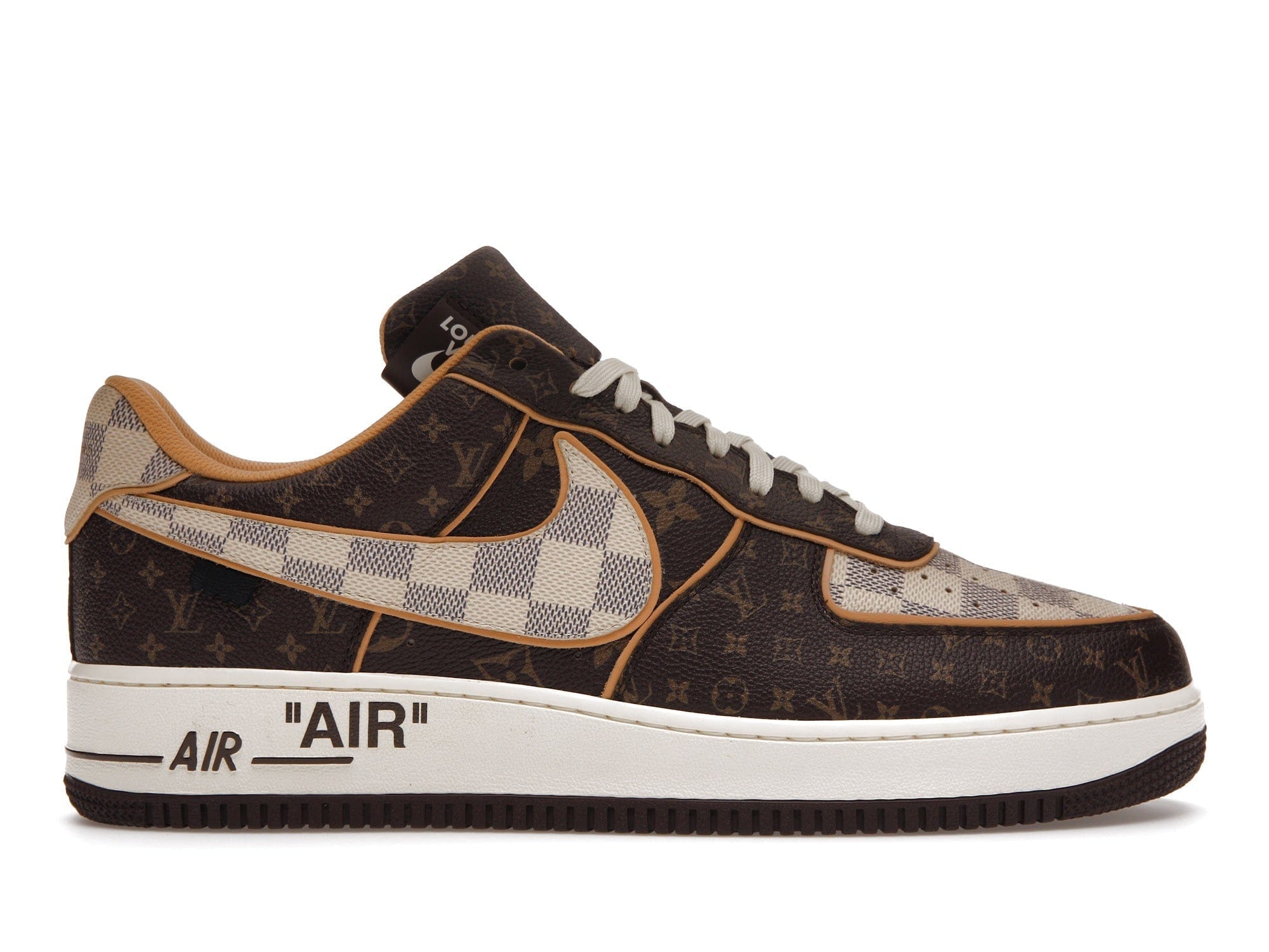 Louis Vuitton x Nike Air Force 1 Low Monogram Brown Damier Azur -  Thedailysneaker