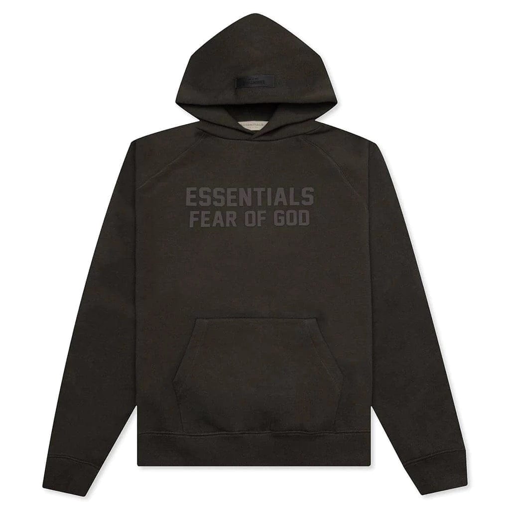 Fear of God Essentials Relaxed Hoodie Off Black – YankeeKicks Online