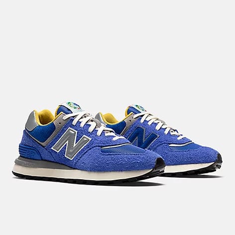 Blue and yellow new balance 574 sales