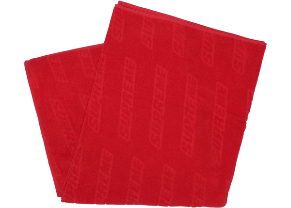 Supreme Debossed Logo Beach Towel Red – YankeeKicks Online