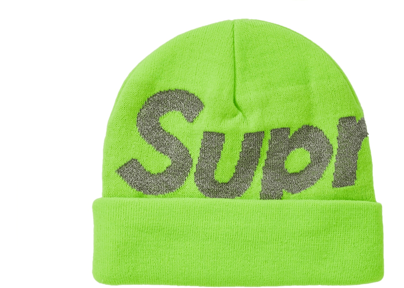 Supreme Big Logo Beanie (FW18) Bright Green – YankeeKicks Online