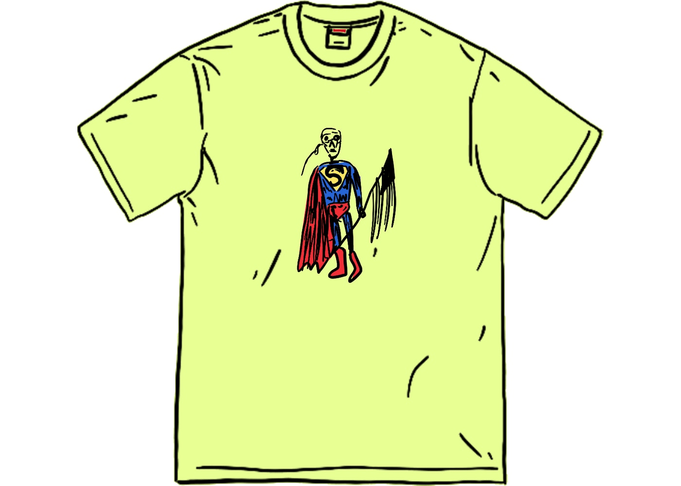 Supreme Skeleton Tee Bright Yellow YankeeKicks Online